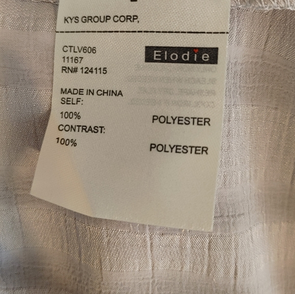 ELODIE RIBBON TIE LAYERED CAMI, BLUE NWT L - Picture 8 of 9